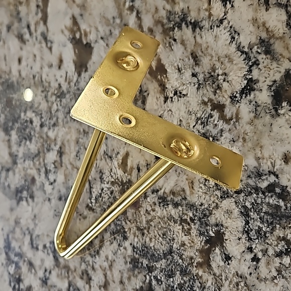 8" gold hairpin furniture legs,  NWOT (set of 4) - Picture 2 of 3